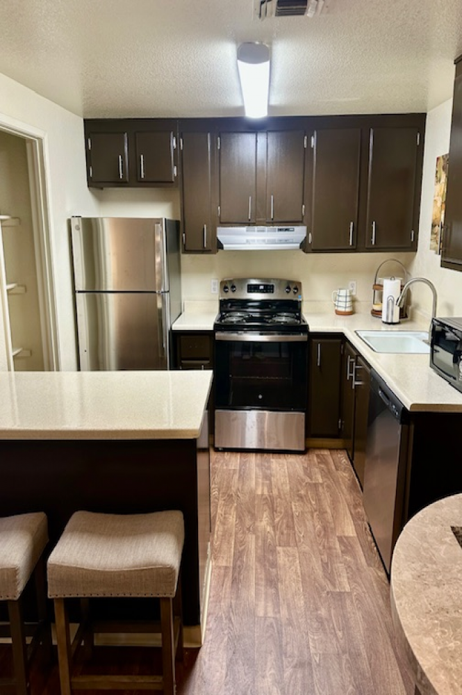 This Living, kitchen, dining 5 photo can be viewed in person at the Walnut Village Apartments, so make a reservation and stop in today.